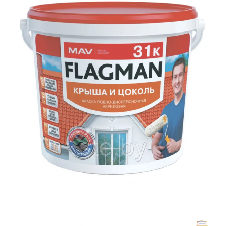 Изображение Краска ВД-АК-1031к FLAGMAN 31к зелёная крыша и цоколь 11л  купить в procom.ua - изображение 1