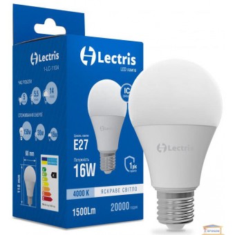 Зображення Лампа led Lectris A65 16w 4000K E27 1-LC-1104 купити в procom.ua