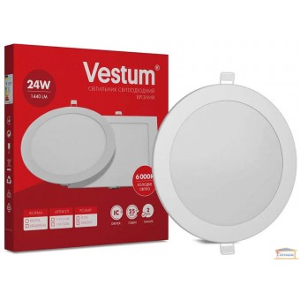 Зображення Світильник світлодіод. Vestum 24w біл.круг 6000к 1-VS-5106 купити в procom.ua
