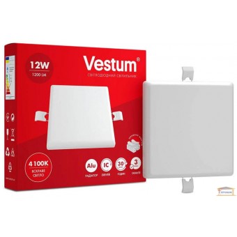 Зображення Світильник світлодіодний Vestum 12W квад. 4100К 1-VS-5603 купити в procom.ua