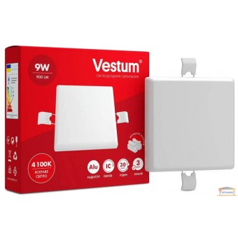 Зображення Світильник світлодіодний Vestum 9W квад.4100К 1-VS-5602 купити в procom.ua
