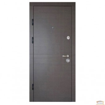 Изображение Дверь метал. ПК 180 V венге горизонт серый 960 левая купить в procom.ua