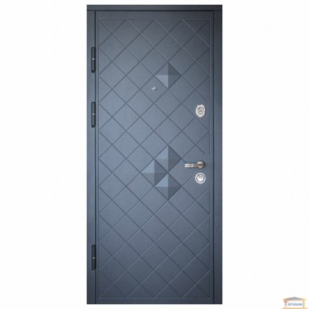 Изображение Дверь метал. П-3К 112 V левая 860 графит  декор 3D купить в procom.ua - изображение 1