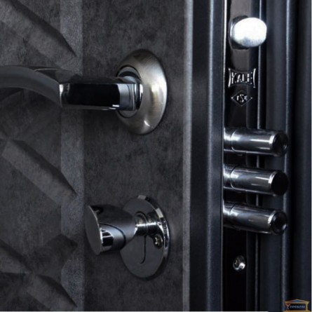 Изображение Дверь метал. П-3К 116 левая 860 Декор 4D мрамор черный купить в procom.ua - изображение 3
