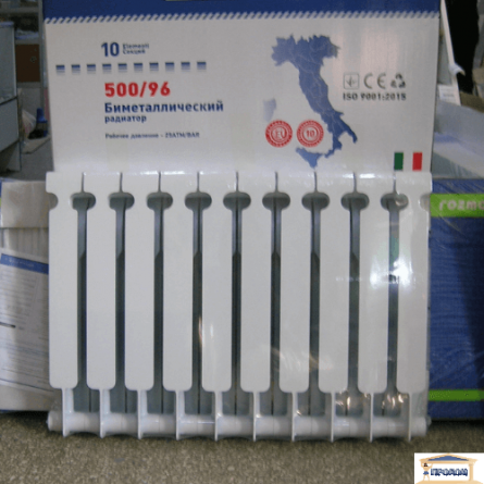 Изображение Радиатор биметаллический INTELLI 500*96 10 сек Италия купить в procom.ua - изображение 2
