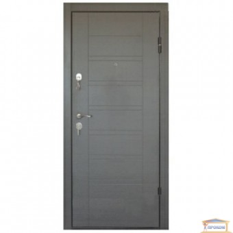 Изображение Дверь метал. ПБ 206 венге серый горизонт 860 правая купить в procom.ua