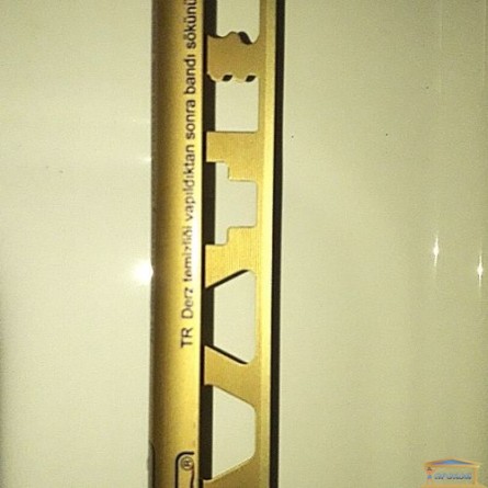 Зображення Профіль зовнішній алюмінієвий для плитки золото матів 2,7 м купити в procom.ua - зображення 1