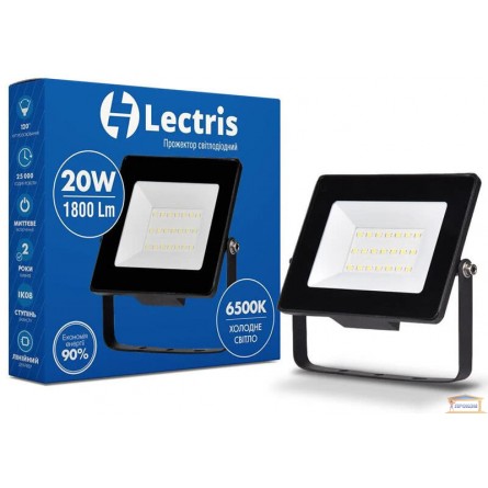 Изображение Прожектор LED Lectris 20W 1800Лм 6500К 1-LС-3002 купить в procom.ua - изображение 1
