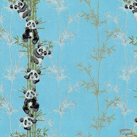 Изображение Обои флизелин. ДХН-1427/5 (1,06*10м ) панды декор голубой купить в procom.ua - изображение 1