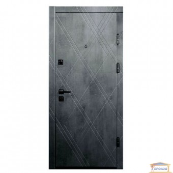Изображение Дверь метал. ПК 266 Q бетон темный 960 правая купить в procom.ua