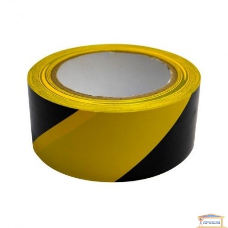 Зображення Стрічка маркировочная жовто-чорна 48 мм * 33 м 10-607 купити в procom.ua - зображення 1