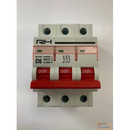 Зображення Автоматичний вимикач RH 3р / 16А (HN-401033) АКЦІЯ! купити в procom.ua - зображення 1