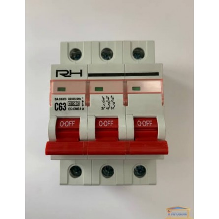 Зображення Автоматичний вимикач RH 3р/63А (HN-401038) АКЦІЯ! купити в procom.ua - зображення 1