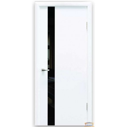 Изображение Дверь Колори белая 800 черное стекло купить в procom.ua - изображение 1