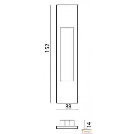 Изображение Ручка для раздвижных дверей SDH-2 Black черная купить в procom.ua - изображение 2