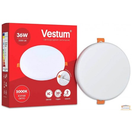 Зображення Світильник світлодіодний без рамки Vestrum 36W коло 4100К VS-5509 купити в procom.ua - зображення 1