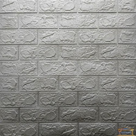 Зображення Панель стінова 3D 700 * 770 * 7мм SILVER цегла купити в procom.ua - зображення 3