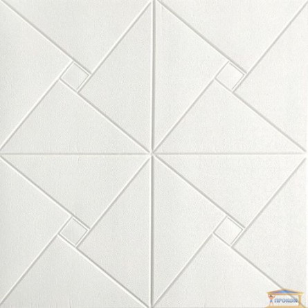 Зображення Панель стінова 3D 700*770*7мм трикутна біла 01-65 купити в procom.ua - зображення 1