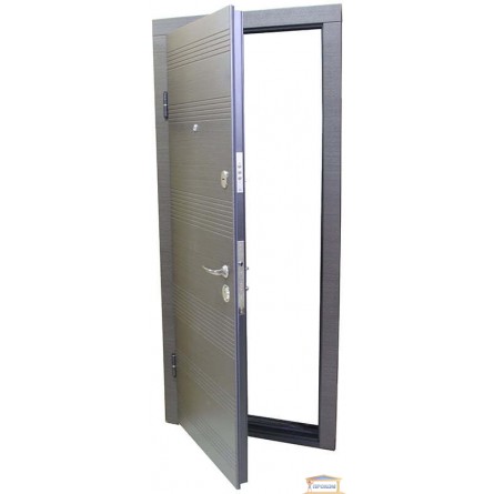 Изображение Дверь метал. ПО 281 венге серый гориз 860 мм левая купить в procom.ua - изображение 2