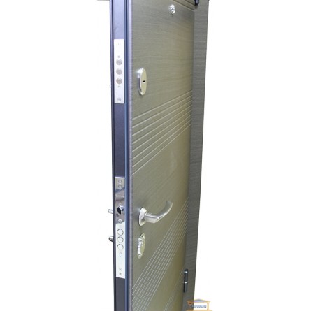 Изображение Дверь метал. ПО 281 венге серый гориз 860 мм правая купить в procom.ua - изображение 3
