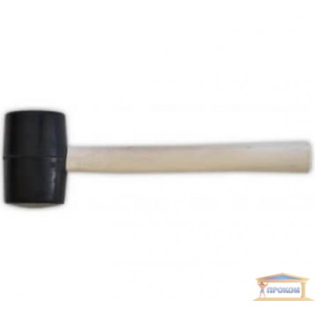 Зображення Молоток-киянка гумовий, дерев'яна ручка 700г 65мм 39-002 купити в procom.ua - зображення 1