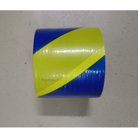 Изображение Лента сигнальная желто - голубая 80мм*100 м 10-604 купить в procom.ua - изображение 1