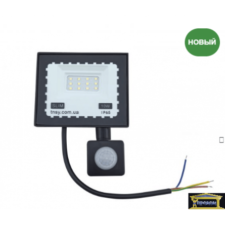 Изображение Прожектор LED NX 10W220V IP65 600K SLIM c датчиком движения купить в procom.ua - изображение 1