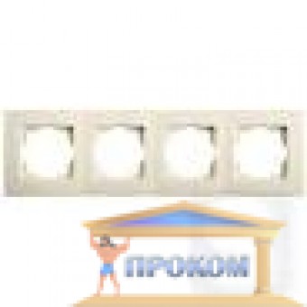 Изображение Рамка 4 модульная горизонтальная крем Linnera Viko купить в procom.ua