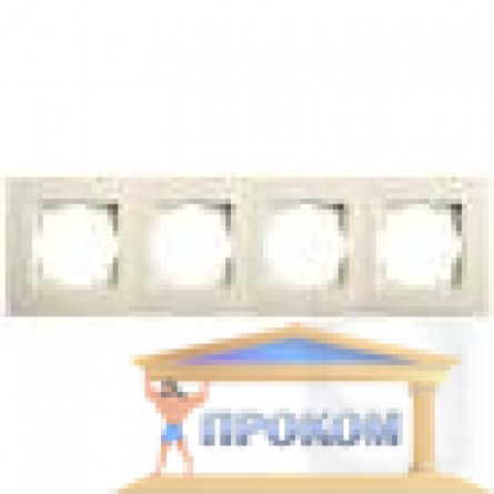 Изображение Рамка 4 модульная горизонтальная крем Linnera Viko купить в procom.ua - изображение 1