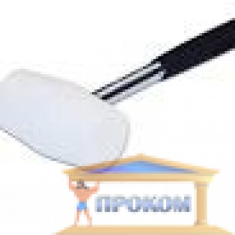 Изображение Молоток-киянка белая резина, метал. ручка 410г 50мм 39-011 купить в procom.ua