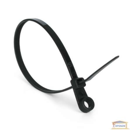 Изображение Стяжка кабельная с кольцом 110,*3,6 мм черная 18976 купить в procom.ua - изображение 1