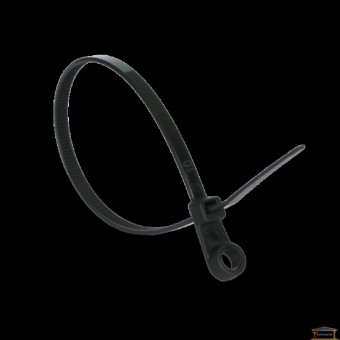Изображение Стяжка кабельная с кольцом 150*3,6 мм чер.14377 купить в procom.ua