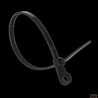 Изображение Стяжка кабельная с кольцом 220*4,2мм чер.14378 купить в procom.ua