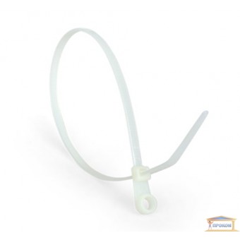 Изображение Стяжка кабельная с кольцом110*3,6 мм бел. 14373 купить в procom.ua