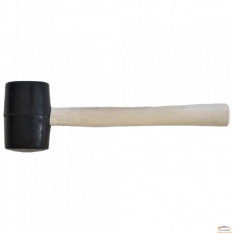 Изображение Молоток-киянка резиновый, деревянная ручка 450г 55мм 39-001 купить в procom.ua