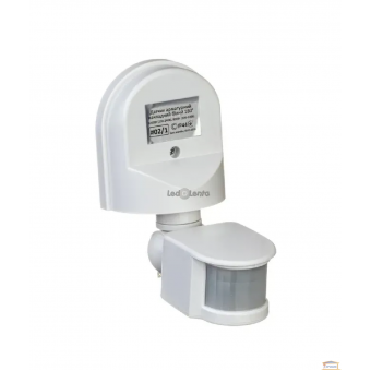 Зображення Датчик руху білий IP44 (кут180) LU-DD01-WHITE купити в procom.ua