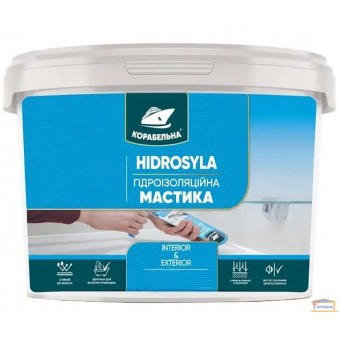 Изображение Мастика гидроизоляционная акриловая HIDROSYLA 3,0кг купить в procom.ua
