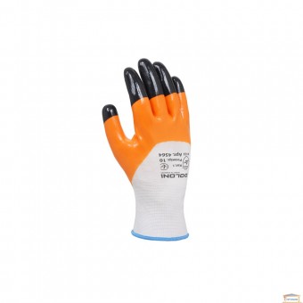 Зображення Рукавички трикотажн.. помаранч. с нитрил. покр. 4564 купити в procom.ua
