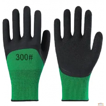 Зображення Рукавички зелены з чорним спіненим латексн. покриттям купити в procom.ua