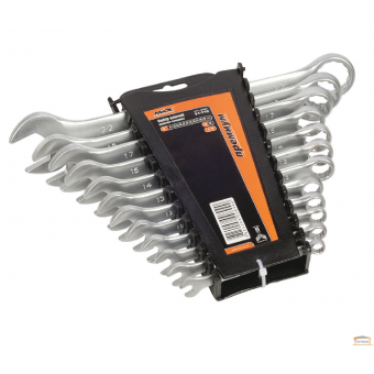 Изображение Набор ключей рожково-накидных Cr-V 8шт (6-19мм) 48-921 купить в procom.ua