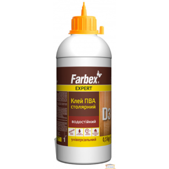 Изображение Клей ПВА D3 столярный Farbex 0,5л купить в procom.ua