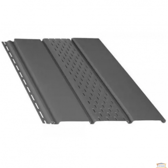 Изображение Панель перфорированная 300*3000 (0,9 м2) софит графит купить в procom.ua