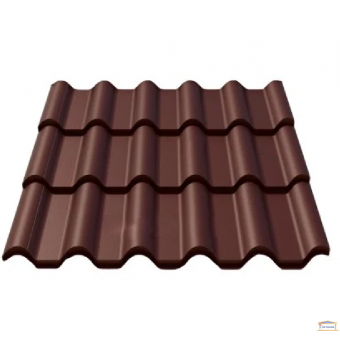 Изображение Металлочерепица толщ 1,6*1,2 0,45 мат RAL-8017 (кор,мат.2 с) купить в procom.ua