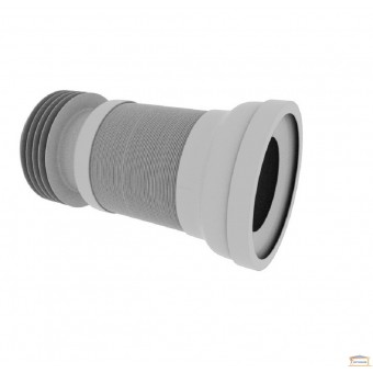 Зображення Труба гофрир. для унитаза армована ZERIX GA-01-A d 110 мм (ZX4969) купити в procom.ua