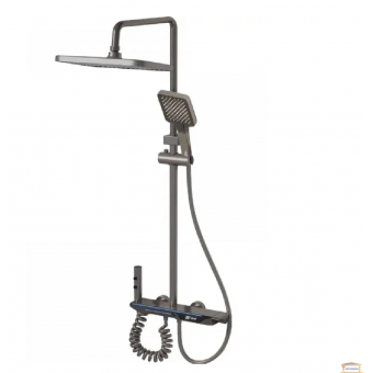 Изображение Душевая система Zerix PBX-009-J кноп.перекл графит купить в procom.ua