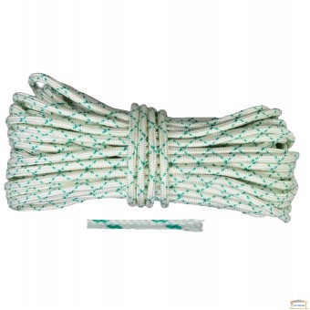 Зображення Шнур капроновий білий 50 м, D 5 мм "Євро" 69-760 купити в procom.ua