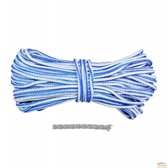 Зображення Шнур поліропіленовий плетений D5мм, 20 м, 69-620 купити в procom.ua