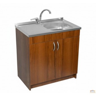 Зображення Тумба Орех с мойкой 80*50 с евросифоном купити в procom.ua