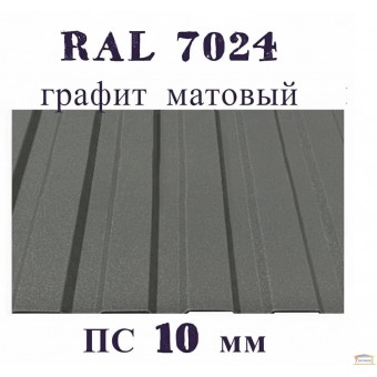 Зображення Профнастил ПС 10 2 * 1,2 м графіт мат 7024 0,45мм купити в procom.ua