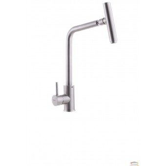 Зображення Смеситель для кухни ZERIX SUS-017 с вращающ.изливом нерж. купити в procom.ua